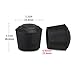 FISHBERG Pack of 16 Chair Leg Tips Caps 1.0 Inch Anti Slip Rubber Table Leg Caps Floor Protectors for Avoid Scratches,Black …