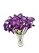 NOLAST 10pcs Calla Lily Bridal Wedding Bouquet Real Touch Artificial Flowers Fake Flower Arrangement Home Decoration (Purple)