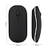 Wireless Mouse,Attoe Ultra-Thin Noiseless 2.4GHz and Bluetooth Dual-Module Wireless Mouse for PC Laptop Notebook Windows Android Mac OS (Black)