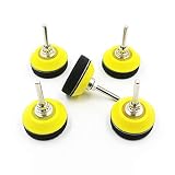 2 Inch (50mm) Hook and Loop Sanding Pad for Sanding Discs with 1/4 Inches Shank Drill Attachment and Soft Foam Layer Buffering Pad, 5 Pack