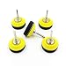 2 Inch (50mm) Hook and Loop Sanding Pad for Sanding Discs with 1/4 Inches Shank Drill Attachment and Soft Foam Layer Buffering Pad, 5 Pack