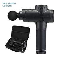 Enow Massage Gun, Professional Personal Massage Device, Cordless Handheld Deep Tissue Massager for Muscle Tension Relief, with 6 Adjustable Speeds & 4 Replaceable Massage Heads