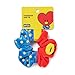 BT21 TATA Character Scrunchie Elastic Hair Tie Band Accessories for Girls, Red/Blue