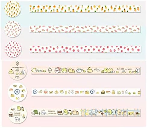 Washi Tape Set,6 Rolls Scrapbook Masking Tape Craft Supplies for DIY, Decorative Craft, Gift Wrapping, Scrapbooking (C)