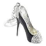 FOY-MALL Fashion Lady's High Heel Shoe Rhinestone Alloy Women Bag or Car Keychain H1119