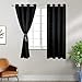BGment Black Blackout Curtains for Bedroom - Grommet Thermal Insulated Room Darkening Block Out Curtains for Living Room, Set of 2 Panels, 52 x 63 Inch
