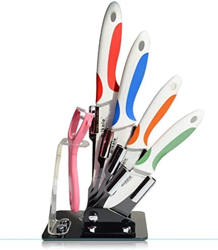 Ceramic Knife Set-6 Piece Kitchen Ceramic Knife paring knife， 6" Chef, 5" Slicing, 4" Paring，3"fruit knife ，
