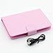 SUPERNIGHT Wireless Bluetooth Silicone Keyboard PU Leather Tablet Stand Case for Samsung Galaxy Tab 3 7.0 inch 7'' T210 T211 P3200 P3210-Pink