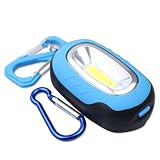 PeakAttacke Portable COB WorkLight Magnetic Lantern Key Chain lamp Flashlight Torch For Camping, Car Repairing, Emergencies (Blue1)