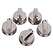 4 PCS EBZ37189611 Burner Range Control Knob & 1 PCS EBZ37189609 Super Boil Burner Range Knob Kit for LG Gas Range-LRG30355ST, LRG30357ST, LRG30855ST