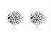 DEHANG 925 Sterling Silver Cubic Zirconia Cz Stud Earrings - White