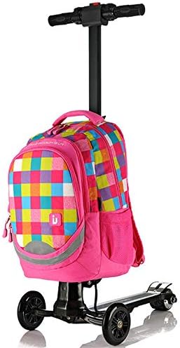 Electric Scooter Business Trolley Luggage Scooter Electric Aircraft Wheel Boarding Bag Student Bag Oxford Cloth Suitcase Student Box For Men And Women,Pink
