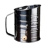 Kitchen Winners 3 Cup Crank Stainless Steel Flour Sifter