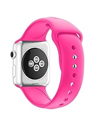 Correa de correa de repuesto para iWatch Huanlong nuevo de silicona suave, deporte estilo, reloj de muñeca Apple, 9 colores bundle 38mm M L