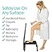 Vive Step Stool with Handle - Footstool Riser for Adults and Kids - Bariatric Platform with Handrail for Kitchen, Bedroom, Bathroom - Portable, Medical, Lightweight Step for Child, Senior, Handicap