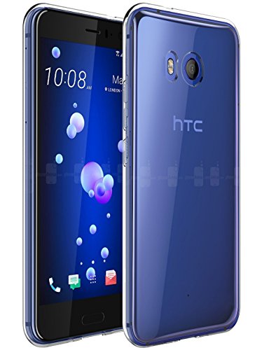 HTC U11 Case, Lamshaw Ultra [Slim Thin] Scratch Resistant Rubber Soft Skin Silicone Protective Case Cover for (clear)