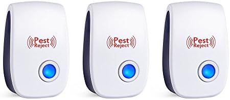 Accellorize Pest Control Ultrasonic Repeller, Electronic Mouse Repellent Plug In for Insects, Mice, Rats, Spiders, Roaches, Ants, Bugs, Flies, Fleas, Mosquitoes, Environment-friendly [3-Pack]