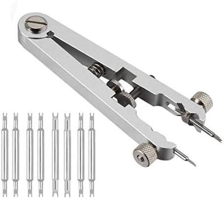 Shengshou 両つかみ 式 バネ棒 外し 工具 腕時計ベルト調整器具 銀 修理キット 交換 送料無料 当日発送可能 バネ棒はずし工具 腕時計 修理工具 ベルトの長さ調整