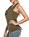 Zeagoo Womens Sexy Halter Open Back Sleeveless Camisole Top ,Army Green,Medium