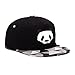 King Star Men Solid Flat Bill Hip Hop Snapback Baseball Cap Panda-Black