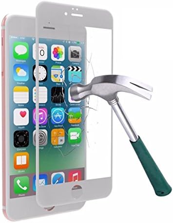 Isecret iPhone 7 Screen Protector, Full Cover iPhone 7 Tempered Glass Screen Protector with ABS Curved Edge Frame, Anti-Fingerprint HD Screen Protector Film for iPhone 7