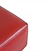HOMCOM Ottoman Foot Rest, Small Foot Stool with Faux Leather Upholstery, Rectangular Ottoman Footrest with Padded Foam Seat and Plastic Legs, Red