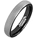 MNH Tungsten Rings For Men Carbide Black Plated Women Wedding Engagement Band Comfort Fit Matte Finish