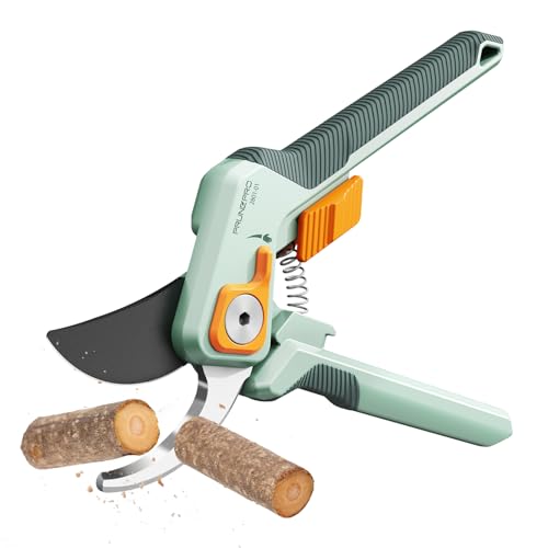 PrunePro Gartenschere für Gartenarbeit, professionelle Bypass-Handschere, bis zu 2,5 cm Schnittkapazität, scharfe Edelstahlklinge, Gartenschere, Pflan