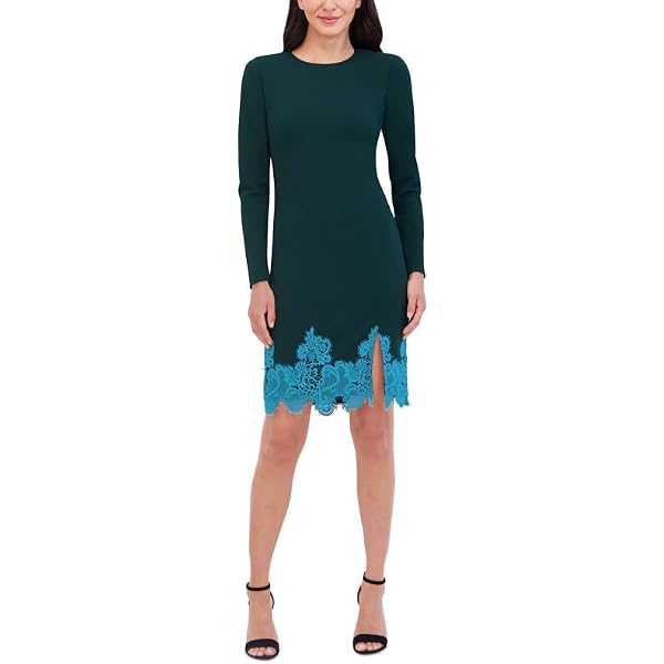 slim fit dress slacks Alex Evenings Long Compression Off-The-Shoulder Dress with Hip : 6 main image 1