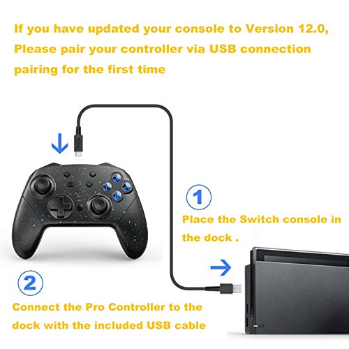 Switch Pro Controller Wireless for 1200mAh Long Time