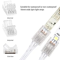 RGBZONE 32.8ft 3Pin LED Extension Cable Wire and