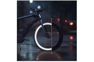 customTAYLOR33 High-Intensity Grade Reflective Wheel Rim Tape for Bicycles and e-Bikes, Black, 29" Tires