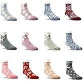 Woolrich Women's Double Layer Home Socks with Aloe Vera (Assorted/Random Prints, 1 Pair)
