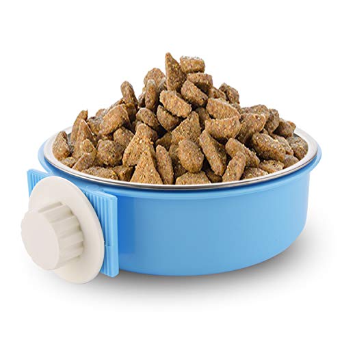 Guardians Crate Dog Bowl Removable Stainless Steel Water Food Feeder