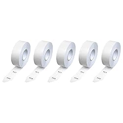 5 Rolls of 2-Digit Turn-O-Matic T80 White Take a