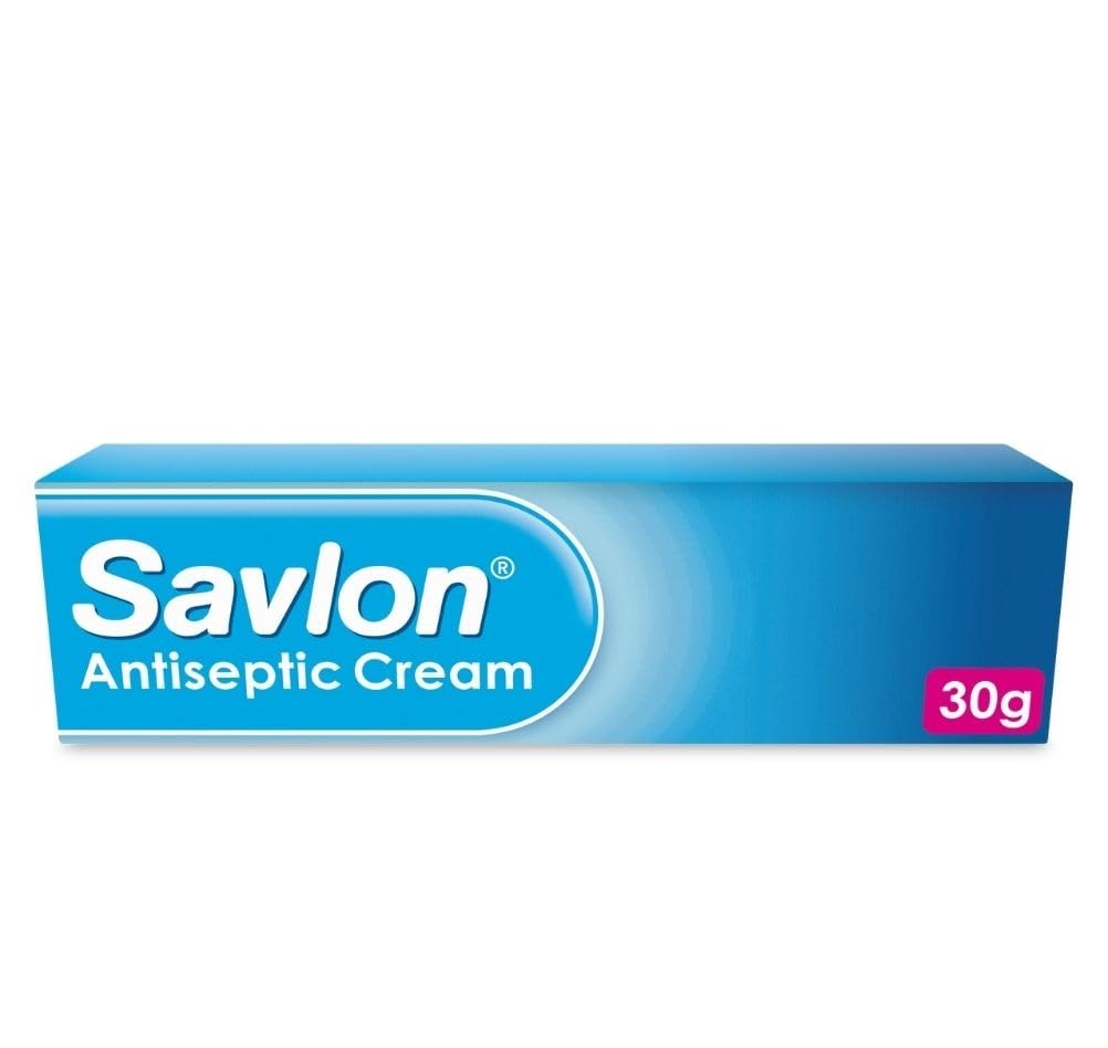 Savlon Antiseptic Cream, Cleanses & Helps Prevent Infection, First Aid for Minor Cuts & Wounds, Spots, Blackheads, Nappy Rash, Sunburn, Sores & Blisters, 1 x 30g