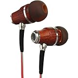 Symphonized NRG 3.0 Earbuds in-Ear Headphones, Wood Noise-isolating Earphones with Microphone &amp; Volume Control (Crimson Red &amp; Hazy Gray)