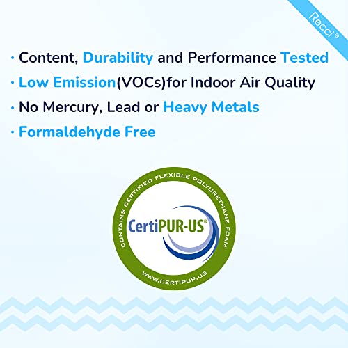 RECCI 2.5 Inch Twin Mattress Topper, Gel Infused Memory Foam Mattress