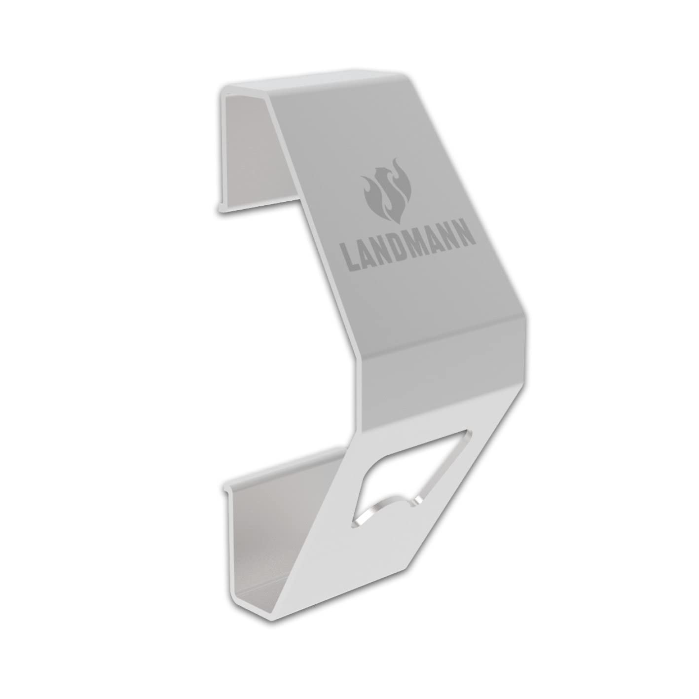 LANDMANN Magnetic Bottle Opener, Suitable for attaching to the Grill, Fridge and Other Magnetic Surfaces, Strong Magnet Allows a Secure Hold, Easy to Attach and Clean, Stainless Steel