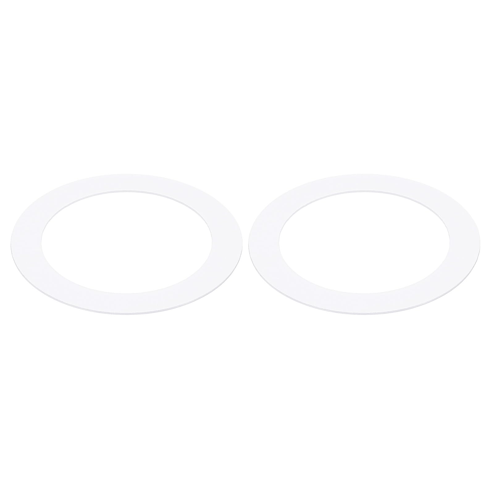 PATIKIL Metal Goof Trim Ring, 2 Pcs 2.99" OD 2.2" ID Circular Ceiling Light Trims Ring Recessed Light Cover Ring for Recessed Can Downlight, White