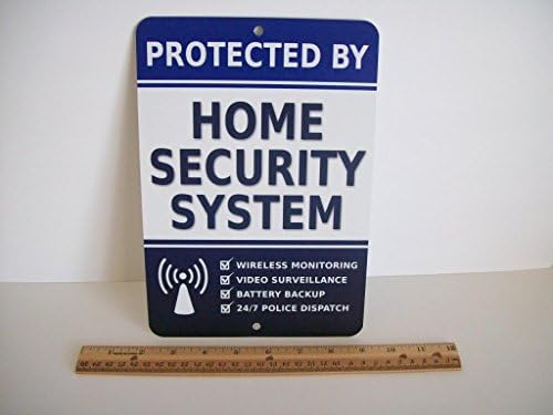 Home Security Alarm System 7" x 10" Metal Yard Sign - Stock # 713