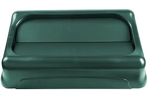 Rubbermaid Commercial Products Slim Jim Trash Can Swing Lid, Green, Plastic, Compatible with 23-Gallon Slim Jim Containers/Garbage Can