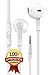 Premium Earphones Earbuds Headphones [Ergonomic Comfort Fit] with Stereo Mic & Remote Control for iPhone, iPad, iPod, Smartphones,Tablets, MP3/MP4 Players, Devices with 3.5mm and More - White