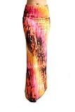 82 Days Women'S Poly Span Various Prints Maxi Skirt - Print