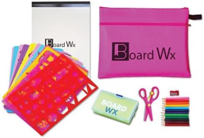 Board Wx Jumbo Drawing Stencils Kit for Kids, Pink