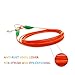 Petest 15ft Tie-Out Cable with Crimp Cover for Medium Dogs Up to 60 Pounds DarkGreen & Orange