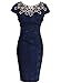 Vfemage Womens embroidered Dobby fabric Ruched Bodycon Party Cocktail Dress