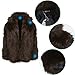 Zicac Men's Faux Fur Coat Winter Warm Fur Jacket Luxury Long Sleeve Overcoat Outerwear Parka(Coffee, US L/Asia Tag XXXL)