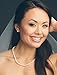 HinsonGayle AAA Handpicked 7.5-8.0mm White Round Freshwater Cultured Pearl Necklace Silver-18 in length
