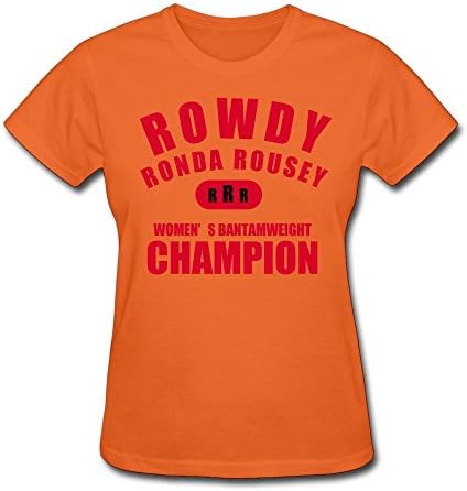 SIANDA Women's Ronda Rousey UFC 190 Rowdy RRR T-shirt Size XXL Orange